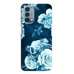 Чехлы (ART) Цветы на OnePlus Nord N200 5G (DE211) (VPrint) (Голубые Бутоны)