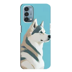 Чехол с Хаски для OnePlus Nord N200 5G (DE211) - (AlphaPrint) (Хаски арт)