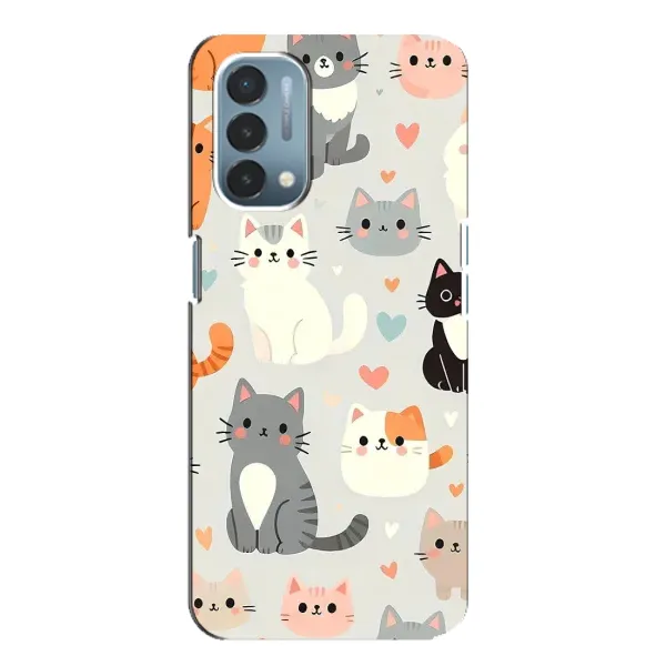 Чехол с принтом «Коллаж котов» для OnePlus Nord N200 5G (DE211)