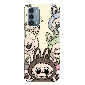 Чехол с Лабубу на OnePlus Nord N200 5G (DE211) (Золотая обезьяна Bored Ape)