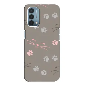 Чехол с рисунком кот на OnePlus Nord N200 5G (DE211) (Лапы и усы)