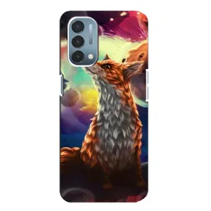 Чехлы с картинкой Лисички для OnePlus Nord N200 5G (DE211) (VPrint) (Лисица в космосе)