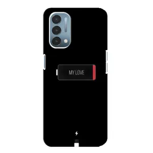 Чехлы для любимой на ВанПлас Норд Н200 5G (VPrint) (Love battery)