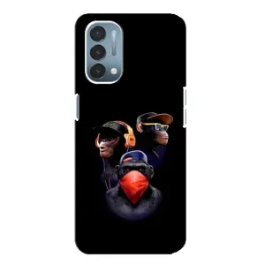 Чехол с Обезьянами OnePlus Nord N200 5G (DE211) - (AlphaPrint) (Три обезьяны)