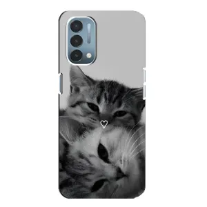 Чехол с рисунком кот на OnePlus Nord N200 5G (DE211) (Пара котов)