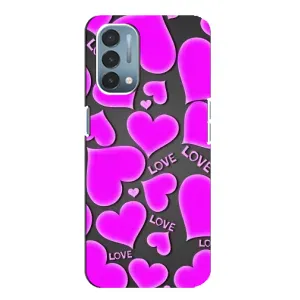 Чехлы для любимой на ВанПлас Норд Н200 5G (VPrint) (Pink hearts)