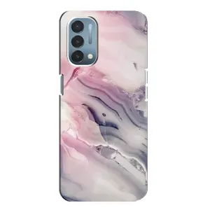 Мраморный чехол на OnePlus Nord N200 5G (DE211) (VPrint) (Пурпурный Мрамор)