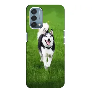 Чехол с Хаски для OnePlus Nord N200 5G (DE211) - (AlphaPrint) (Радостный Хаски)