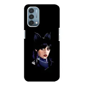 Чехлы Венсдей на OnePlus Nord N200 5G (DE211) Уэнсдей (AlphaPrint) (серьезная Уэнздей)