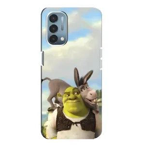 Чехол с мультфильмом Шрек на OnePlus Nord N200 5G (DE211) (Шрек и Осел)
