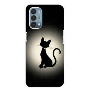 Чехол с принтом для OnePlus Nord N200 5G (DE211) (AlphaPrint) Модные коты (Силуэт котика)