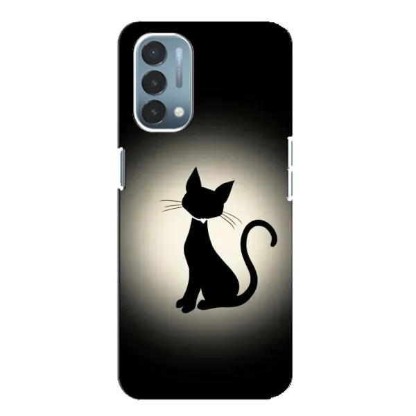 Чехол с принтом «Силуэт котика» для OnePlus Nord N200 5G (DE211)