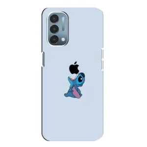 Чехол с принтом Стич на OnePlus Nord N200 5G (DE211) (Stitch apple)
