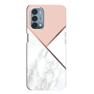 Мраморный чехол на OnePlus Nord N200 5G (DE211) (VPrint) (Тройной мрамор)