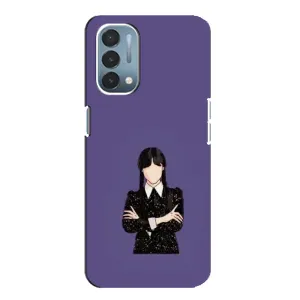 Чехлы Венсдей на OnePlus Nord N200 5G (DE211) Уэнсдей (AlphaPrint) (Уэнздей в черном)