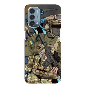 Чехлы с картинкой ЗСУ для OnePlus Nord N200 5G (DE211) (AlphaPrint) (Воин ВСУ)