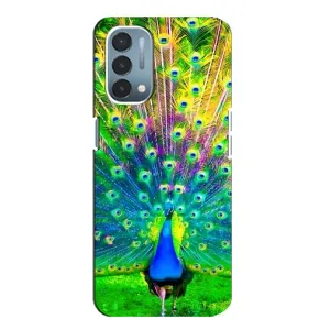 Чехол с птицами на OnePlus Nord N200 5G (DE211) (VPrint) (Яркий Павлин)