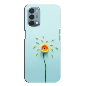 Чехлы с Цветами для OnePlus Nord N200 5G (DE211) (VPrint) (Желтый цветок)