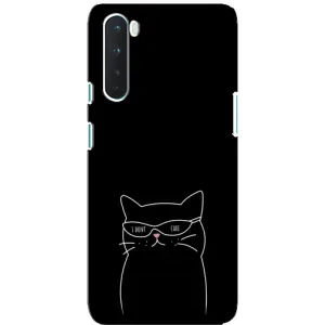 Чехол с рисунком кот на OnePlus Nord (Равнодушный кот)