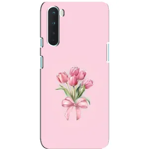 Чохол з розовим принтом для OnePlus Nord (Букет квітів)