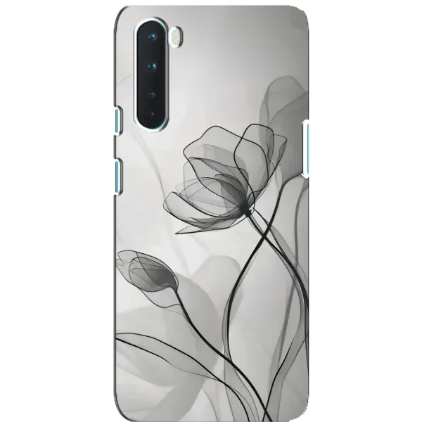 Чохол з принтом «Чорні квіти» для OnePlus Nord