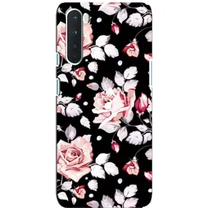 Чохли з квітами для OnePlus Nord (VPrint) (Квіти на чорному)