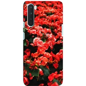 Чохли з квітами для OnePlus Nord (VPrint) (Квіти червоні)