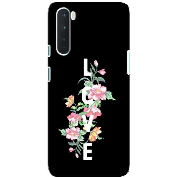 Чохол з принтом «Квіти LOVE» для OnePlus Nord
