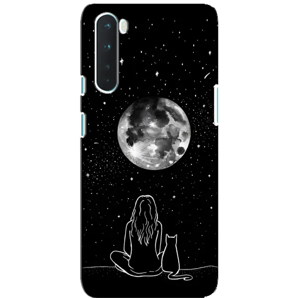 Чехол с принтом «Девушка с котом» для OnePlus Nord