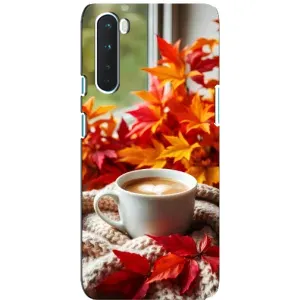 Чехол с уникальным дизайном «Осень с кофе» для OnePlus Nord