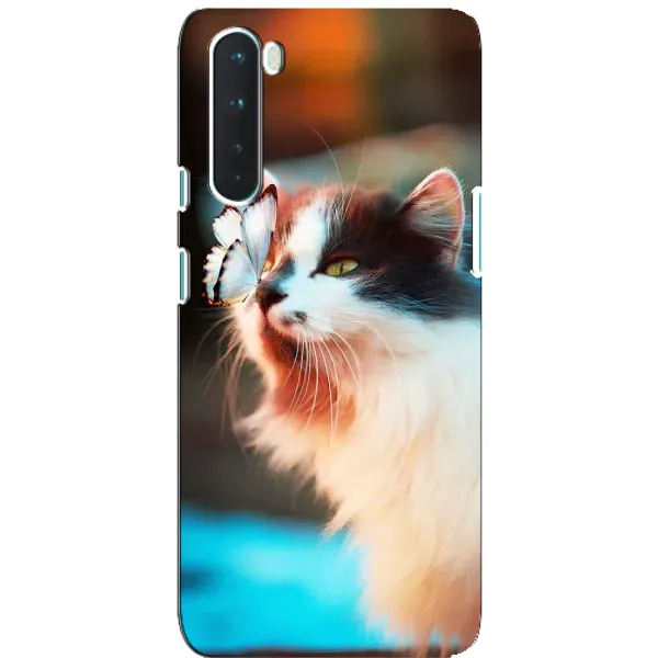 Чохол з принтом «Котик з метеликом» для OnePlus Nord