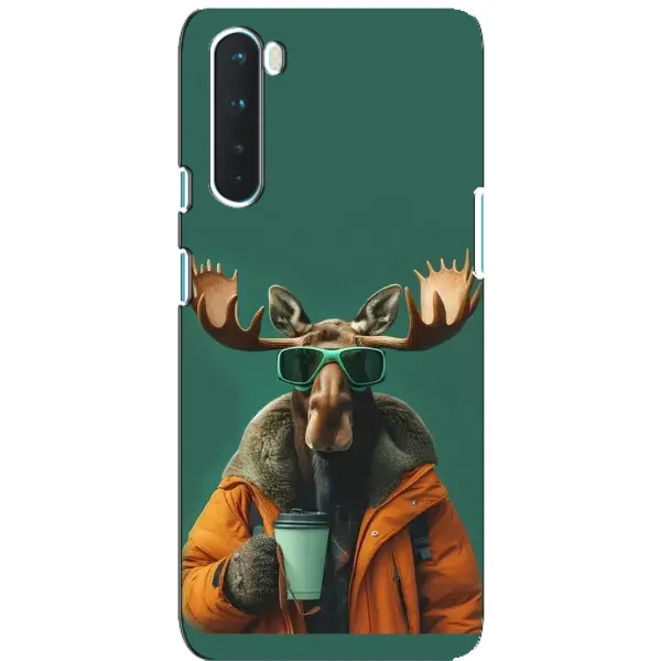 Чехол с принтом «Лось с кофе» для OnePlus Nord
