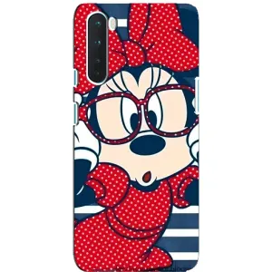 Эксклюзивный чехол для OnePlus Nord (AlphaPrint - Мультяшные) (Маус в очках)