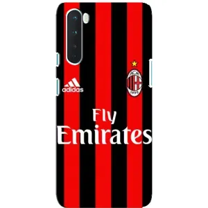 Чехлы для OnePlus Nord (VPrint) - Футбольные клубы (Milan)
