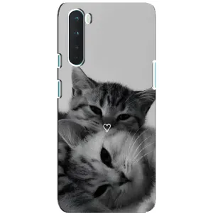 Чехол с рисунком кот на OnePlus Nord (Пара котов)