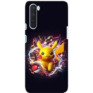 Чехол с Пикачу на OnePlus Nord (Пикачу с мячом)
