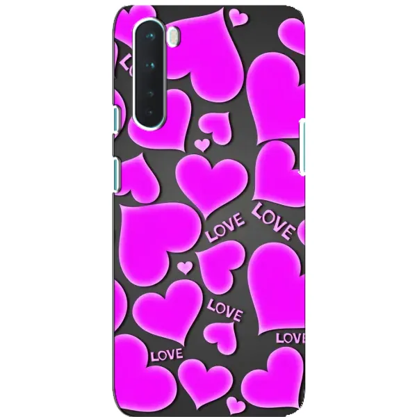 Чохол з принтом «Pink hearts» для OnePlus Nord