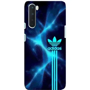 Чохли Адидас для OnePlus Nord (AlphaPrint) (Синій Адідас)