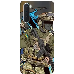 Чехлы с картинкой ЗСУ для OnePlus Nord (AlphaPrint) (Воїн ЗСУ)