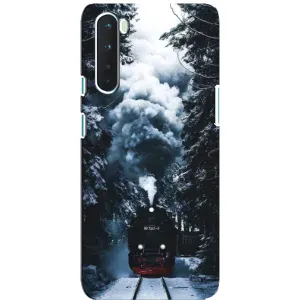 Новорічні, Святкові Чохли для OnePlus Nord - 2024 год (Зимовий потяг)