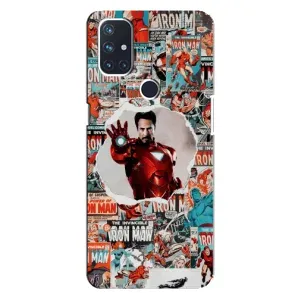 Чехлы с героями Марвел OnePlus Nord 10 5G (VPrint) (Айронмен)