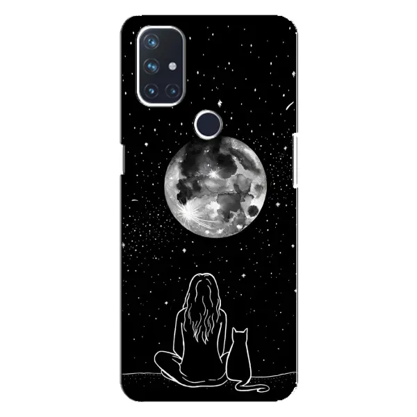 Чехол с принтом «Девушка с котом» для OnePlus Nord 10 5G Чехол с принтом «Девушка с котом» для OnePlus Nord 10 5G