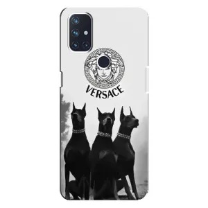 Чехлы VERSACE для ВанПлас Норд 10 5Джи (PREMIUMPrint) (Доберман Версаче)