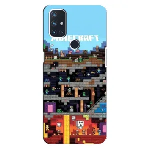 Чехол Майнкрафт на OnePlus Nord 10 5G (AlphaPrint) Minecraft (фон Minecraft)