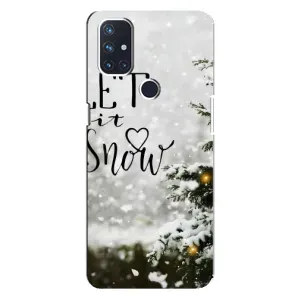 Новогодние, Праздничные Чехлы для OnePlus Nord 10 5G - 2024 год (Let it snow)
