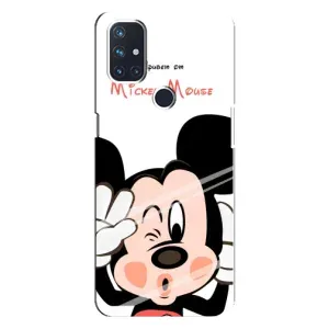 Эксклюзивный чехол для OnePlus Nord 10 5G (AlphaPrint - Мультяшные) (Маус Микки)