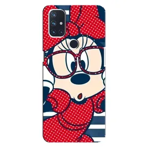 Эксклюзивный чехол для OnePlus Nord 10 5G (AlphaPrint - Мультяшные) (Маус в очках)