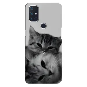 Чехол с рисунком кот на OnePlus Nord 10 5G (Пара котов)