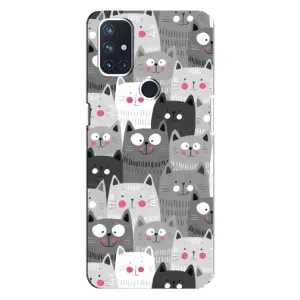 Чехлы с Котиками для OnePlus Nord 10 5G (VPrint) (Рисованные котики)