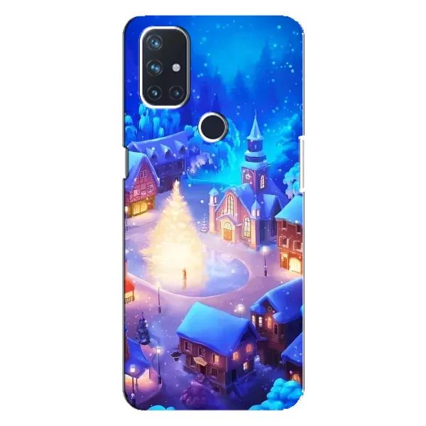 Чехол с принтом «Рождественский город» для OnePlus Nord 10 5G Чехол с принтом «Рождественский город» для OnePlus Nord 10 5G